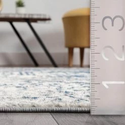 Casa Grey 7 ft. 9 in. x 10 ft. 2 in. Distressed Polypropylene Area Rug by Abani -Abani Sales grey abani area rugs cas180a 8 4f 1000