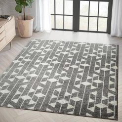 Casa Grey 4 ft. x 6 ft. Geometric Polypropylene Area Rug by Abani 17 Casa Grey 4 ft. x 6 ft. Geometric Polypropylene Area Rug by Abani -Abani Sales grey abani area rugs cas300a 4 31 1000