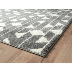 Casa Grey 4 ft. x 6 ft. Geometric Polypropylene Area Rug by Abani 12 Casa Grey 4 ft. x 6 ft. Geometric Polypropylene Area Rug by Abani -Abani Sales grey abani area rugs cas300a 4 c3 1000