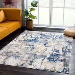 Dune Grey 7.9 ft. x 10.2 ft. Distressed Polypropylene Area Rug by Abani -Abani Sales grey abani area rugs dun100a 8 31 1000