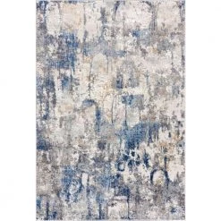 Dune Grey 7.9 ft. x 10.2 ft. Distressed Polypropylene Area Rug by Abani