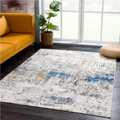 Dune Grey 4 ft. x 6 ft. Abstract Polypropylene Area Rug by Abani -Abani Sales grey abani area rugs dun120a 4 31 1000