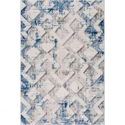 Dune Grey 7.9 ft. x 10.2 ft. Geometric Polypropylene Area Rug by Abani