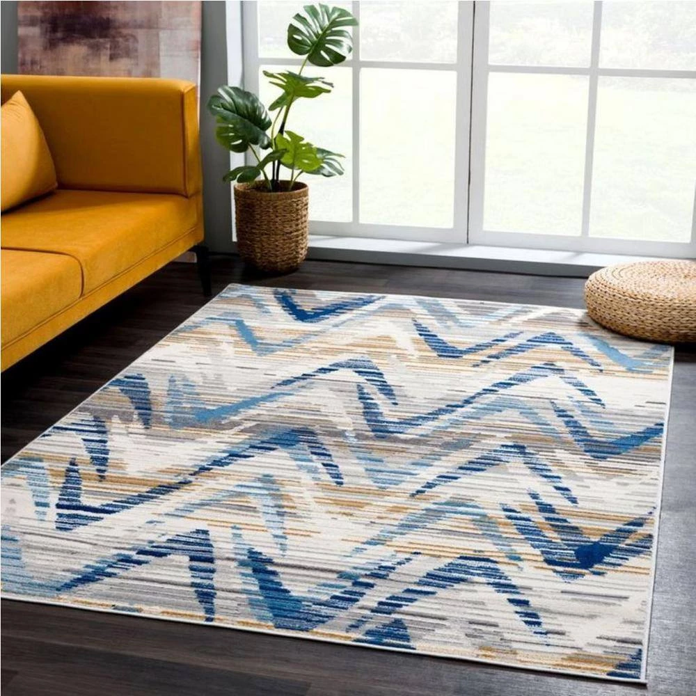 Dune Grey 6 ft. x 9 ft. Geometric Polypropylene Area Rug by Abani 10 Dune Grey 6 ft. x 9 ft. Geometric Polypropylene Area Rug by Abani - Image 8
