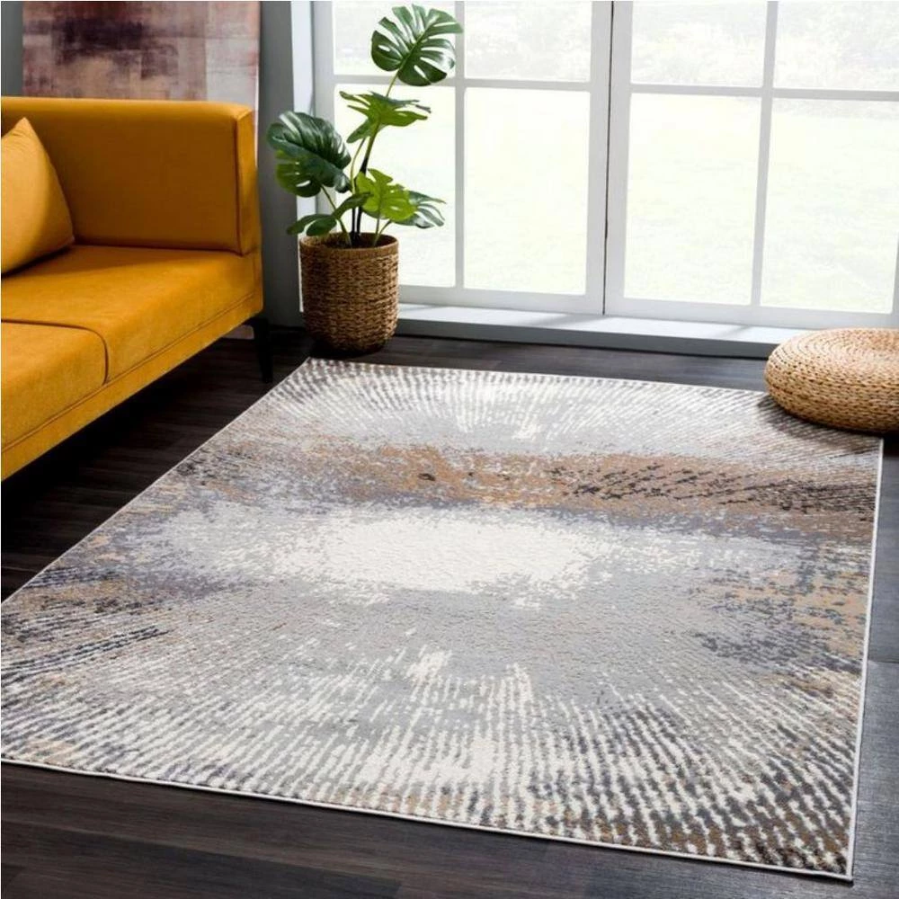 Dune Grey 4 ft. x 6 ft. Abstract Polypropylene Area Rug by Abani 10 Dune Grey 4 ft. x 6 ft. Abstract Polypropylene Area Rug by Abani - Image 8