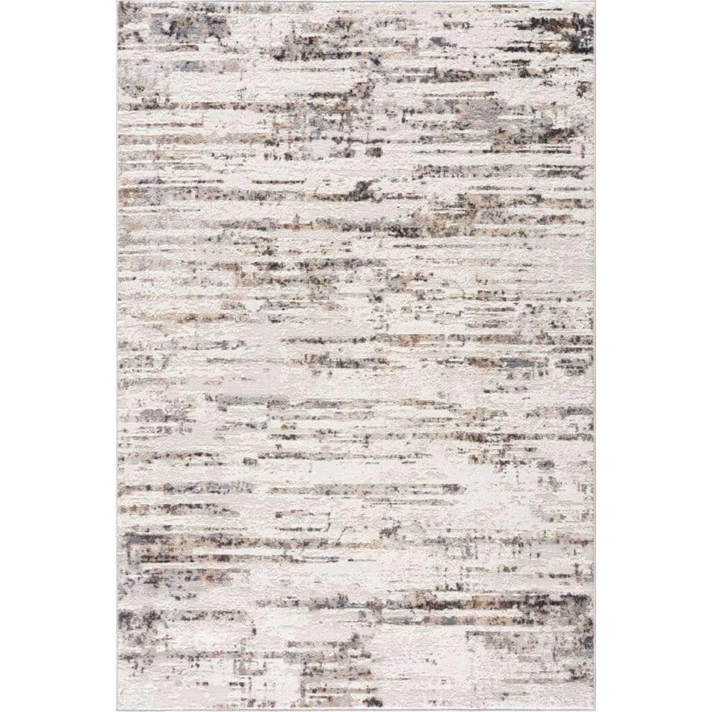 Dune Grey 5.3 ft. x 7.6 ft. Striped Polypropylene Area Rug by Abani 3 Dune Grey 5.3 ft. x 7.6 ft. Striped Polypropylene Area Rug by Abani