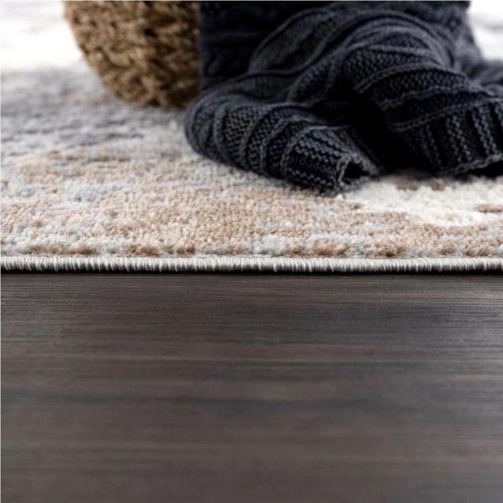 Dune Grey 4 ft. x 6 ft. Distressed Polypropylene Area Rug by Abani 9 Dune Grey 4 ft. x 6 ft. Distressed Polypropylene Area Rug by Abani - Image 7