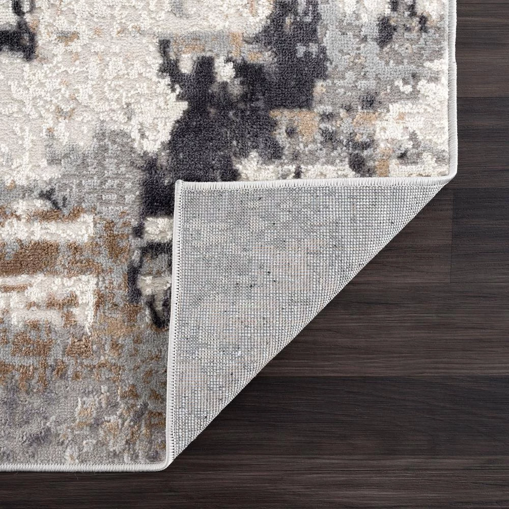 Dune Grey 4 ft. x 6 ft. Distressed Polypropylene Area Rug by Abani 7 Dune Grey 4 ft. x 6 ft. Distressed Polypropylene Area Rug by Abani - Image 5