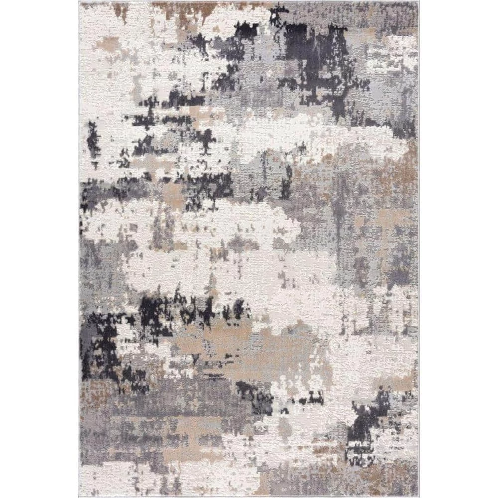 Dune Grey 4 ft. x 6 ft. Distressed Polypropylene Area Rug by Abani 3 Dune Grey 4 ft. x 6 ft. Distressed Polypropylene Area Rug by Abani