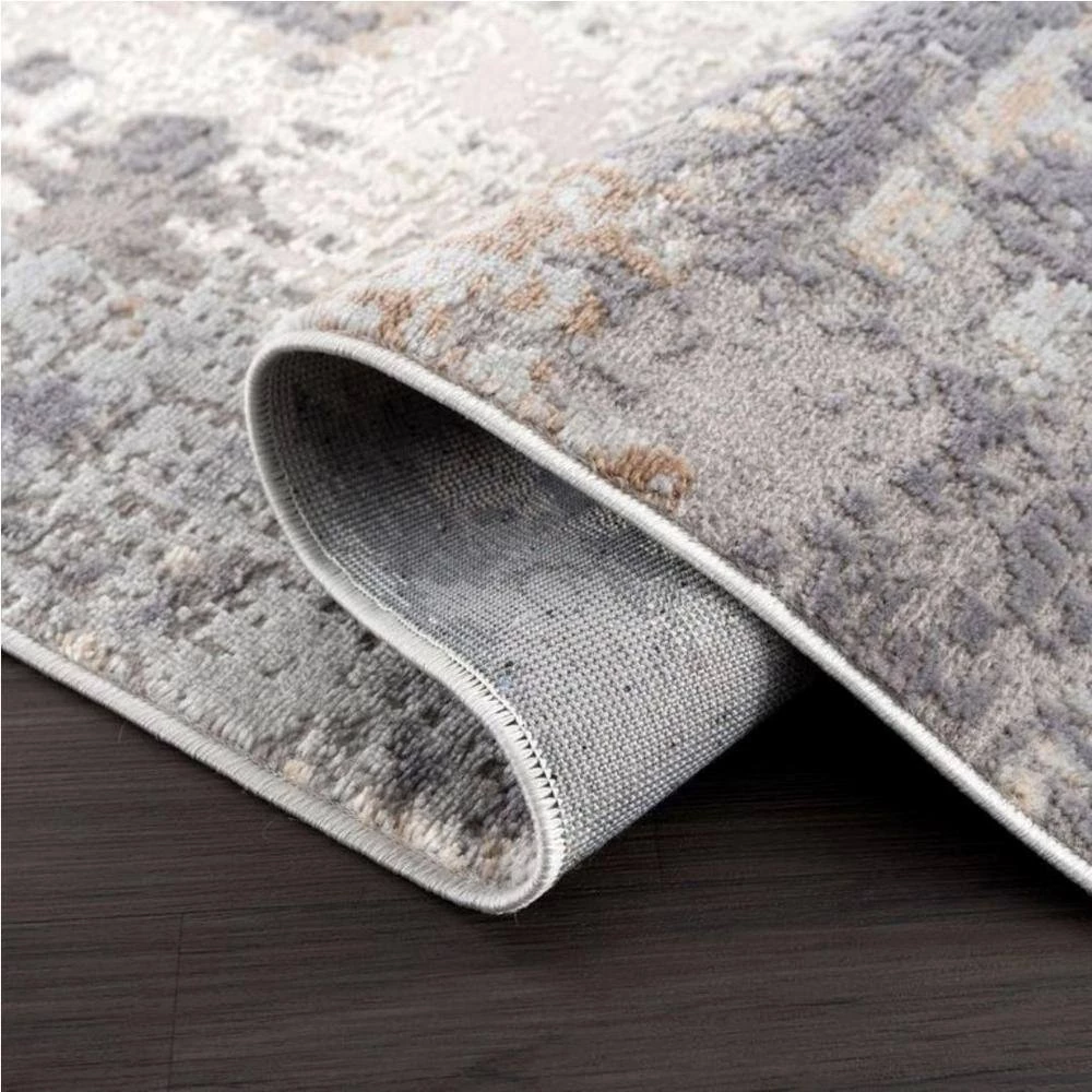 Dune Grey 4 ft. x 6 ft. Distressed Polypropylene Area Rug by Abani 6 Dune Grey 4 ft. x 6 ft. Distressed Polypropylene Area Rug by Abani - Image 4