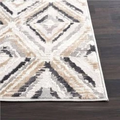 Dune Grey 5.3 ft. x 7.6 ft. Geometric Polypropylene Area Rug by Abani -Abani Sales grey abani area rugs dun200a 5 40 1000