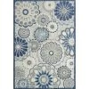 Hampton Grey 4 ft. x 6 ft. Floral Polypropylene Area Rug by Abani -Abani Sales grey abani area rugs ham140a 4 64 1000
