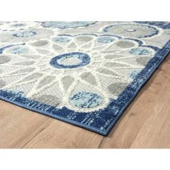 Hampton Grey 4 ft. x 6 ft. Floral Polypropylene Area Rug by Abani -Abani Sales grey abani area rugs ham140a 4 c3 1000