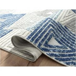 Hampton Grey 6 ft. x 9 ft. Geometric Polypropylene Area Rug by Abani -Abani Sales grey abani area rugs ham150a 6 4f 1000