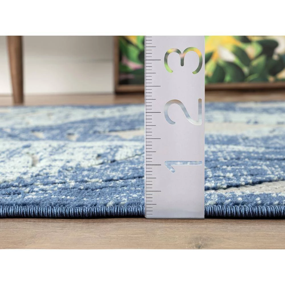 Hampton Grey 5.3 ft. x 7.6 ft. Floral Polypropylene Area Rug by Abani 8 Hampton Grey 5.3 ft. x 7.6 ft. Floral Polypropylene Area Rug by Abani - Image 6