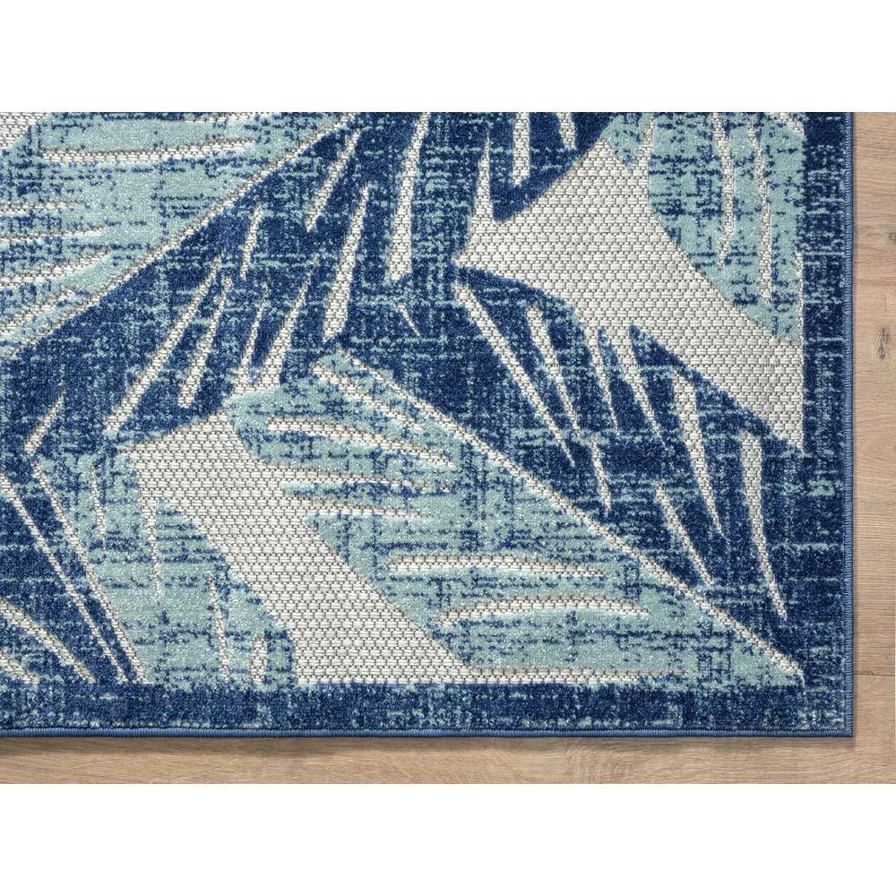 Hampton Grey 5.3 ft. x 7.6 ft. Floral Polypropylene Area Rug by Abani 4 Hampton Grey 5.3 ft. x 7.6 ft. Floral Polypropylene Area Rug by Abani - Image 2