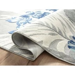 Hampton Grey 4 ft. x 6 ft. Floral Polypropylene Area Rug by Abani -Abani Sales grey abani area rugs ham210a 4 4f 1000