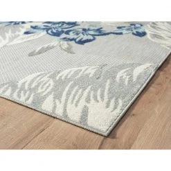 Hampton Grey 4 ft. x 6 ft. Floral Polypropylene Area Rug by Abani -Abani Sales grey abani area rugs ham210a 4 c3 1000