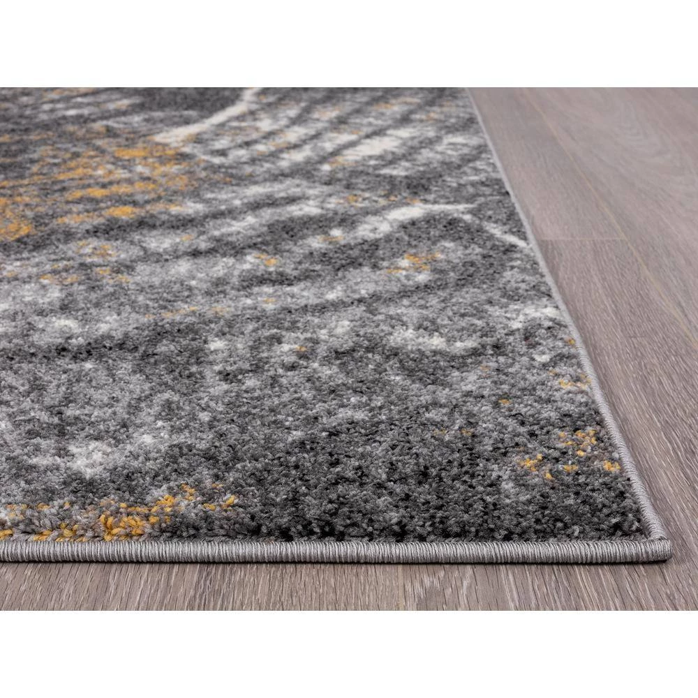 Laguna Grey 4 ft. x 6 ft. Abstract Polypropylene Area Rug by Abani 5 Laguna Grey 4 ft. x 6 ft. Abstract Polypropylene Area Rug by Abani - Image 3