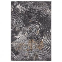 Laguna Grey 4 ft. x 6 ft. Abstract Polypropylene Area Rug by Abani