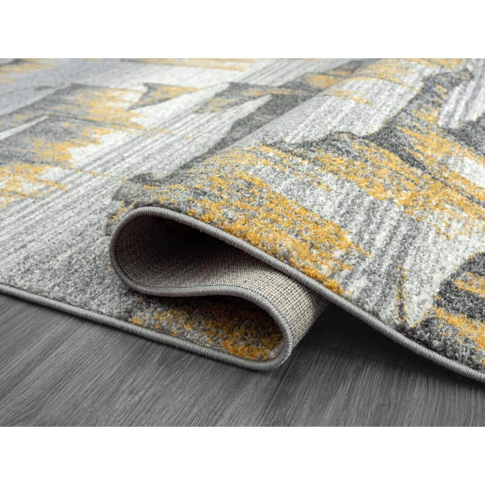 Laguna Grey 7 ft. 9 in. x 10 ft. 2 in. Abstract Polypropylene Area Rug by Abani 6 Laguna Grey 7 ft. 9 in. x 10 ft. 2 in. Abstract Polypropylene Area Rug by Abani - Image 4