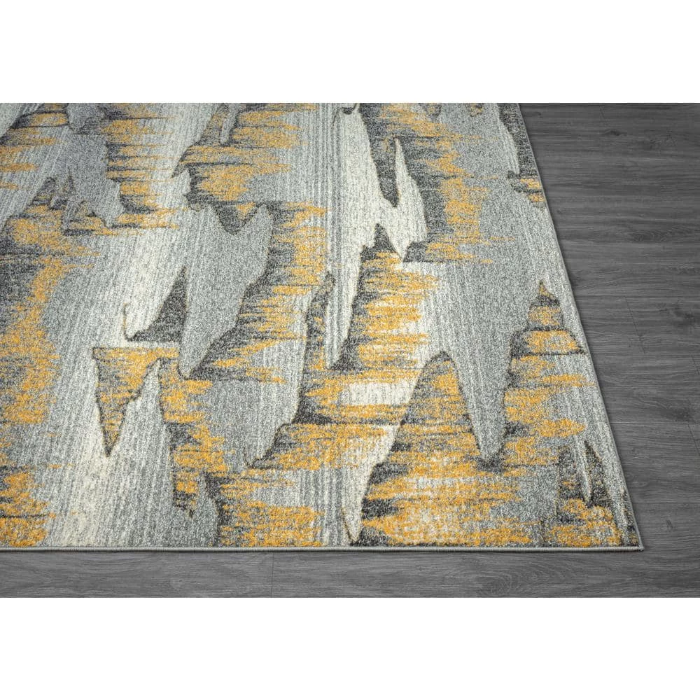 Laguna Grey 7 ft. 9 in. x 10 ft. 2 in. Abstract Polypropylene Area Rug by Abani 4 Laguna Grey 7 ft. 9 in. x 10 ft. 2 in. Abstract Polypropylene Area Rug by Abani - Image 2