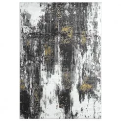Luna Grey 5.3 ft. x 7.6 ft. Abstract Polyester Area Rug by Abani