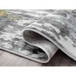 Luna Grey 5.3 ft. x 7.6 ft. Abstract Polyester Area Rug by Abani 12 Luna Grey 5.3 ft. x 7.6 ft. Abstract Polyester Area Rug by Abani -Abani Sales grey abani area rugs lun100a 5 c3 1000