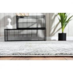 Luna Grey 6 ft. x 9 ft. Distressed Polyester Area Rug by Abani -Abani Sales grey abani area rugs lun110a 6 4f 1000