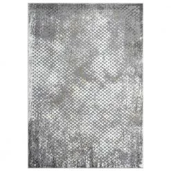 Luna Grey 6 ft. x 9 ft. Distressed Polyester Area Rug by Abani