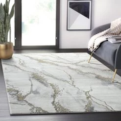 Luna Grey 9 ft. x 12 ft. Abstract Polyester Area Rug by Abani -Abani Sales grey abani area rugs lun170a 9 31 1000