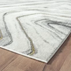 Luna Grey 7 ft. 9 in. x 10 ft. 2 in. Abstract Polyester Area Rug by Abani -Abani Sales grey abani area rugs lun190b 8 c3 1000