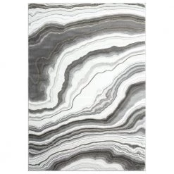 Luna Grey 7.9 ft. x 10.2 ft. Abstract Polyester Area Rug by Abani