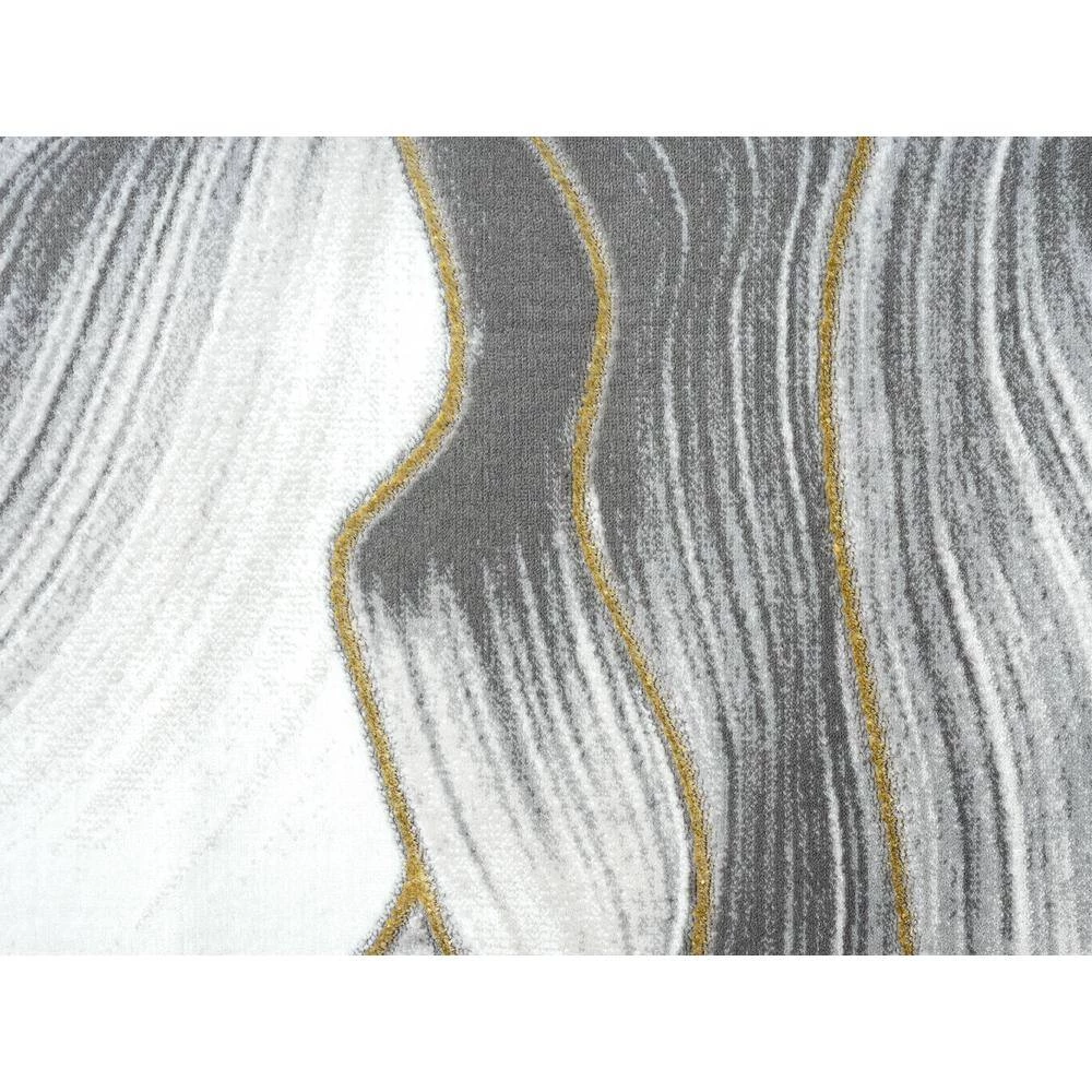 Luna Grey 4 ft. x 6 ft. Abstract Polyester Area Rug by Abani 8 Luna Grey 4 ft. x 6 ft. Abstract Polyester Area Rug by Abani - Image 6