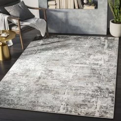 Luna Grey 4 ft. x 6 ft. Abstract Polyester Area Rug by Abani -Abani Sales grey abani area rugs lun240a 4 31 1000
