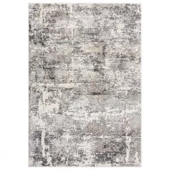 Luna Grey 4 ft. x 6 ft. Abstract Polyester Area Rug by Abani
