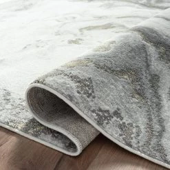 Luna Grey 4 ft. x 6 ft. Distressed Polyester Area Rug by Abani 13 Luna Grey 4 ft. x 6 ft. Distressed Polyester Area Rug by Abani -Abani Sales grey abani area rugs lun270a 4 4f 1000