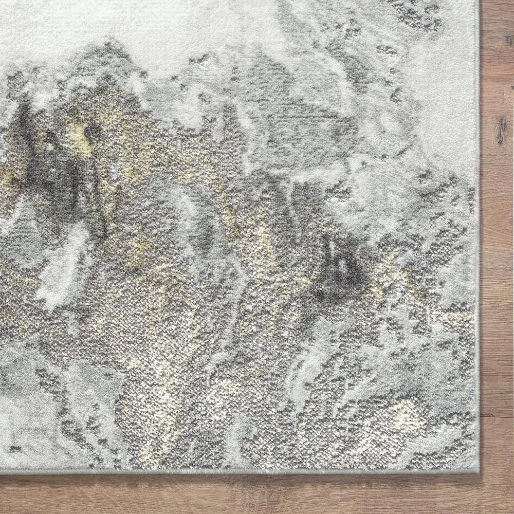 Luna Grey 4 ft. x 6 ft. Distressed Polyester Area Rug by Abani 4 Luna Grey 4 ft. x 6 ft. Distressed Polyester Area Rug by Abani - Image 2