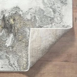 Luna Grey 4 ft. x 6 ft. Distressed Polyester Area Rug by Abani 16 Luna Grey 4 ft. x 6 ft. Distressed Polyester Area Rug by Abani -Abani Sales grey abani area rugs lun270a 4 fa 1000