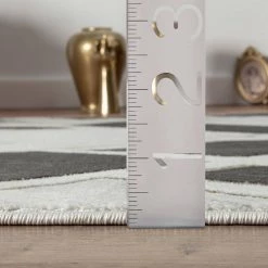 Luna Grey 4 ft. x 6 ft. Geometric Polyester Area Rug by Abani -Abani Sales grey abani area rugs lun280a 4 44 1000