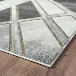 Luna Grey 4 ft. x 6 ft. Geometric Polyester Area Rug by Abani -Abani Sales grey abani area rugs lun280a 4 c3 1000