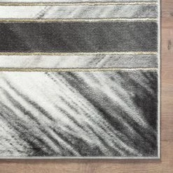 Luna Grey 4 ft. x 6 ft. Geometric Polyester Area Rug by Abani -Abani Sales grey abani area rugs lun280a 4 e1 1000