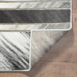 Luna Grey 4 ft. x 6 ft. Geometric Polyester Area Rug by Abani -Abani Sales grey abani area rugs lun280a 4 fa 1000