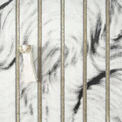 Luna Grey 5 ft. 3 in. x 7 ft. 6 in. Striped Polyester Area Rug by Abani -Abani Sales grey abani area rugs lun290a 5 1f 1000