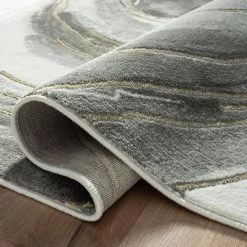 Luna Grey 5 ft. 3 in. x 7 ft. 6 in. Abstract Polyester Area Rug by Abani 13 Luna Grey 5 ft. 3 in. x 7 ft. 6 in. Abstract Polyester Area Rug by Abani -Abani Sales grey abani area rugs lun310a 5 4f 1000