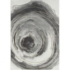 Luna Grey 5 ft. 3 in. x 7 ft. 6 in. Abstract Polyester Area Rug by Abani