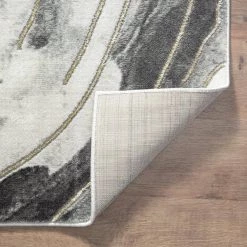 Luna Grey 5 ft. 3 in. x 7 ft. 6 in. Abstract Polyester Area Rug by Abani 16 Luna Grey 5 ft. 3 in. x 7 ft. 6 in. Abstract Polyester Area Rug by Abani -Abani Sales grey abani area rugs lun310a 5 fa 1000