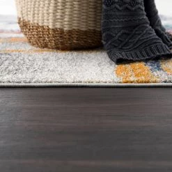 Malibu Grey 4 ft. x 6 ft. Abstract Polypropylene Area Rug by Abani -Abani Sales grey abani area rugs mal110a 4 44 1000