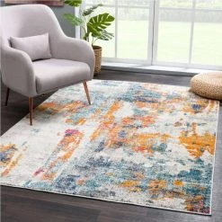 Malibu Grey 4 ft. x 6 ft. Abstract Polypropylene Area Rug by Abani -Abani Sales grey abani area rugs mal140a 4 31 1000