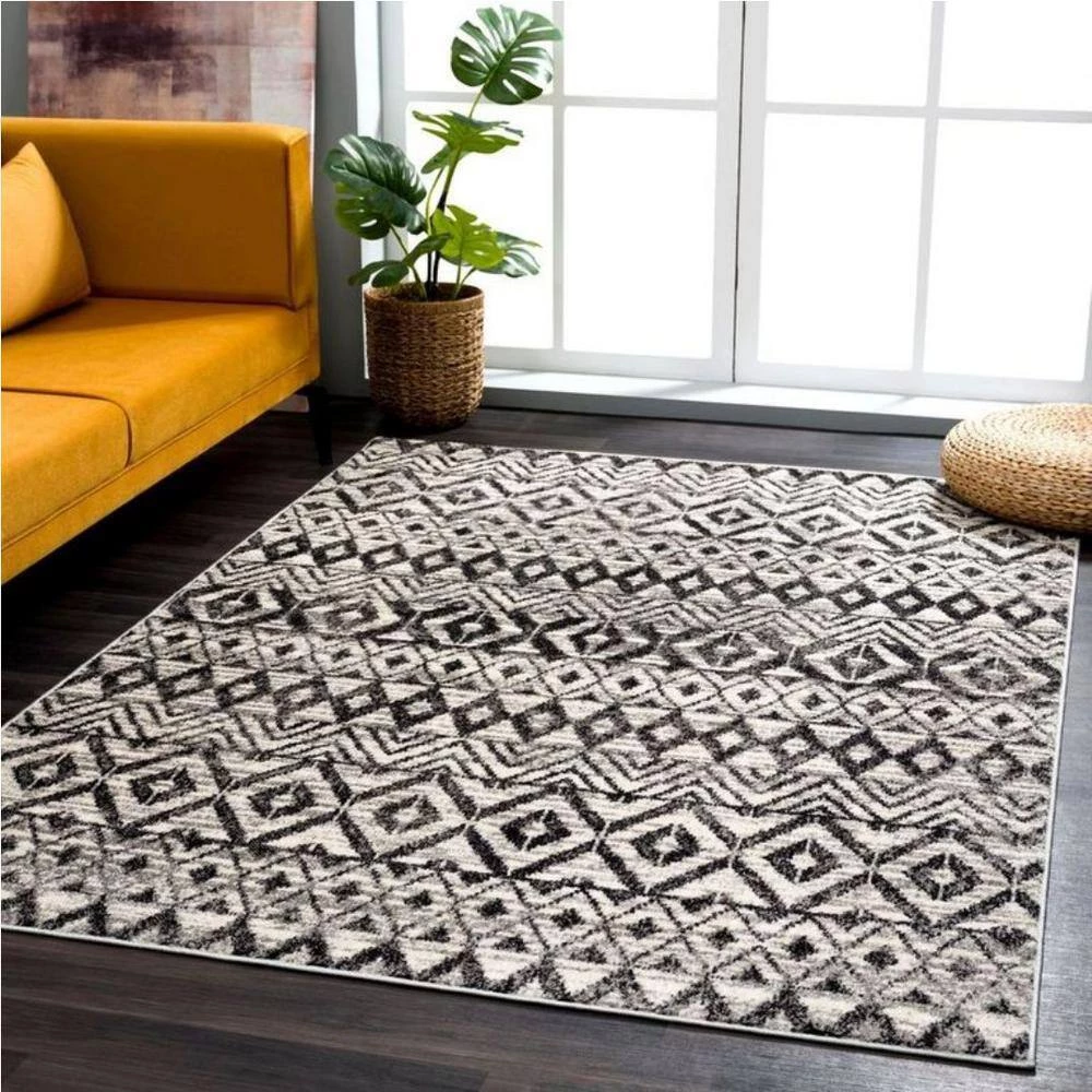 Malibu Grey 7.9 ft. x 10.2 ft. Geometric Polypropylene Area Rug by Abani 10 Malibu Grey 7.9 ft. x 10.2 ft. Geometric Polypropylene Area Rug by Abani - Image 8